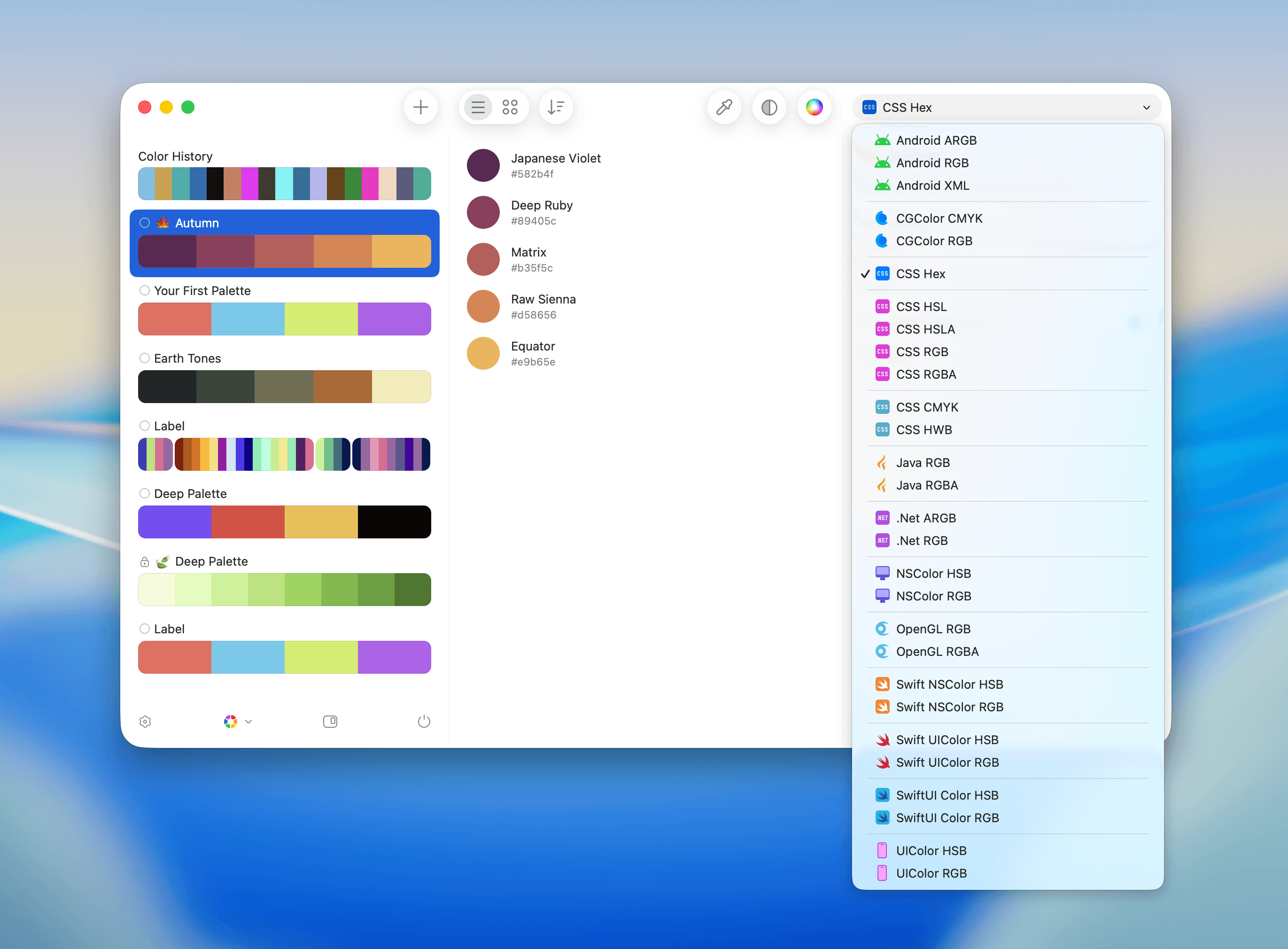 Format Colorful Color Formats - Sip